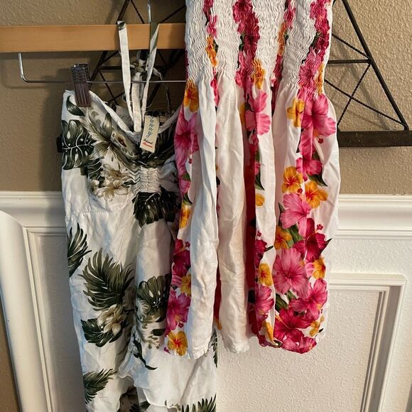 2 Vintage Girls Rayon Hawaiian Dresses Sunny and Paradise Made in the USA - Picture 15 of 16